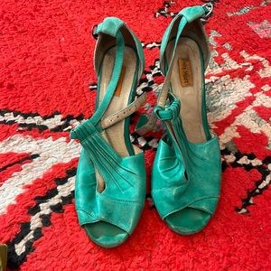 Miz Mooz Women Ankle strap Heels in Fun Green color W9